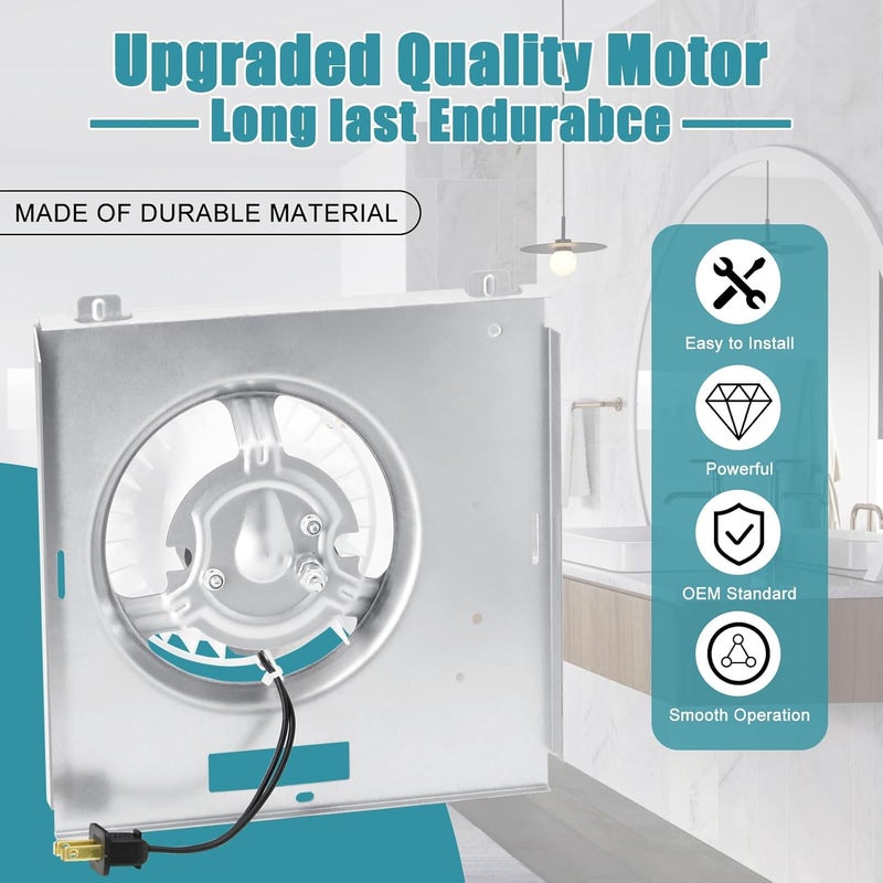 Criditpid 769RL B Unit Replacement, S0504B000 Motor Assembly for Broan-Nutone 769RL, 763RL, 769RL-R01, 757, 769RFT-R01, VF707RCN, 765RL Bathroom Exhaust Fan, JESP-61K13/C-87547 Fan Replacement Motor, 70CFM - Image 4